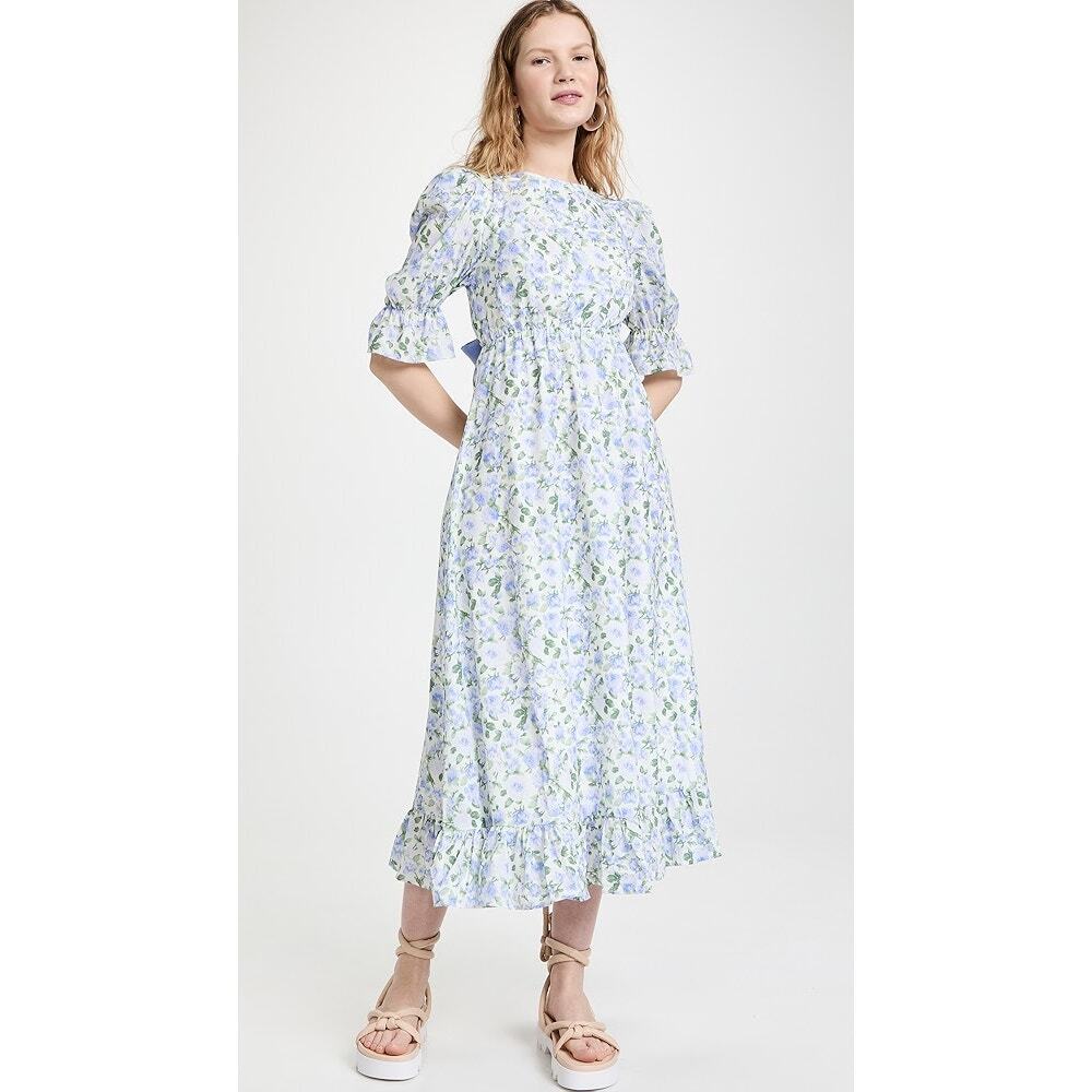 Sister Jane Forget Me Not Midi Dress in Blue Floral Size S